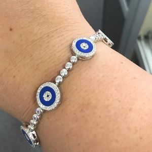 Sterling silver evil eye 🧿 bracelet